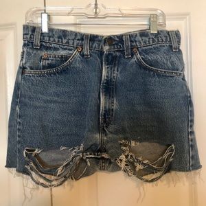 High Waisted Levi Shorts from Urban Outfitters